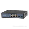 8 PORT GIGABIT CCTV POE Switch avec SFP